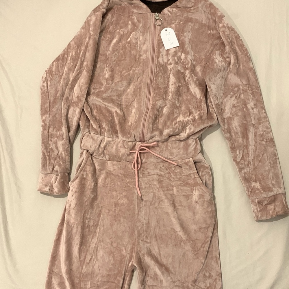 Soft pastel pink jumpsuit